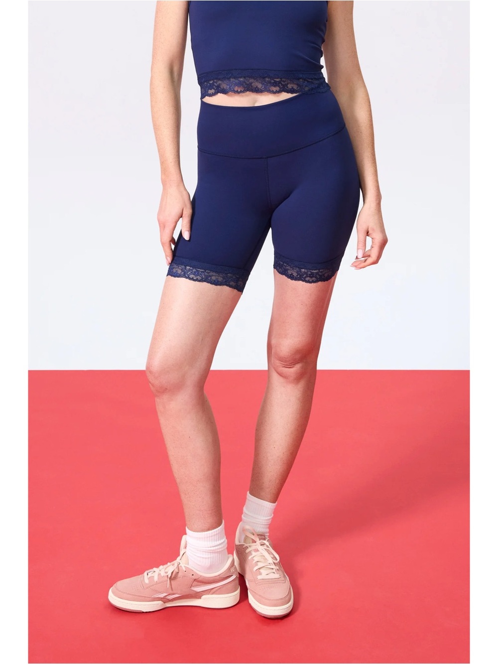 NWT Terez Lace Trim Bike Shorts